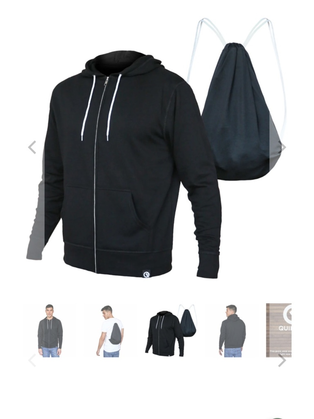 Zip & Pullover Hoodies in Charcoal and Light Gray that can turn into a Backpack🤗 - Picture 4 of 6